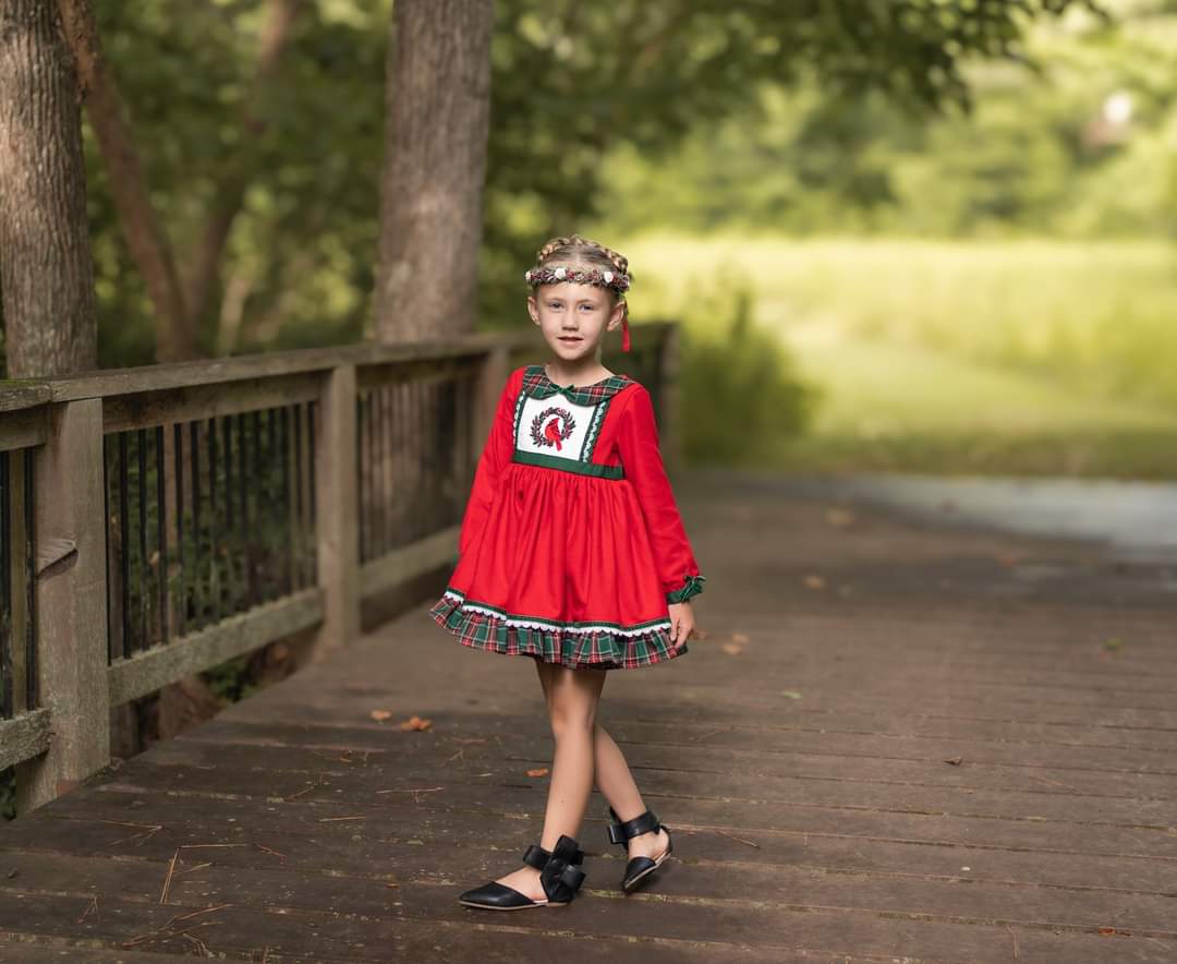 Aubrey Bow Shoes Patent red and black