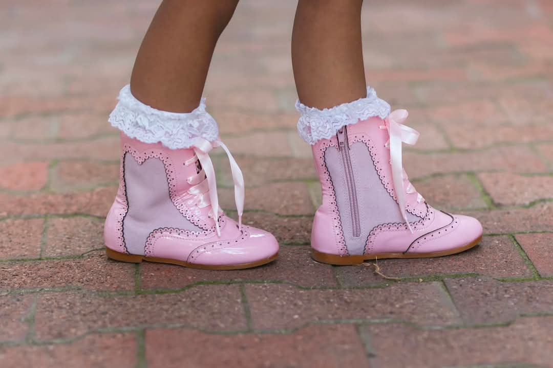 Esmeralda Spanish patent and suede boots