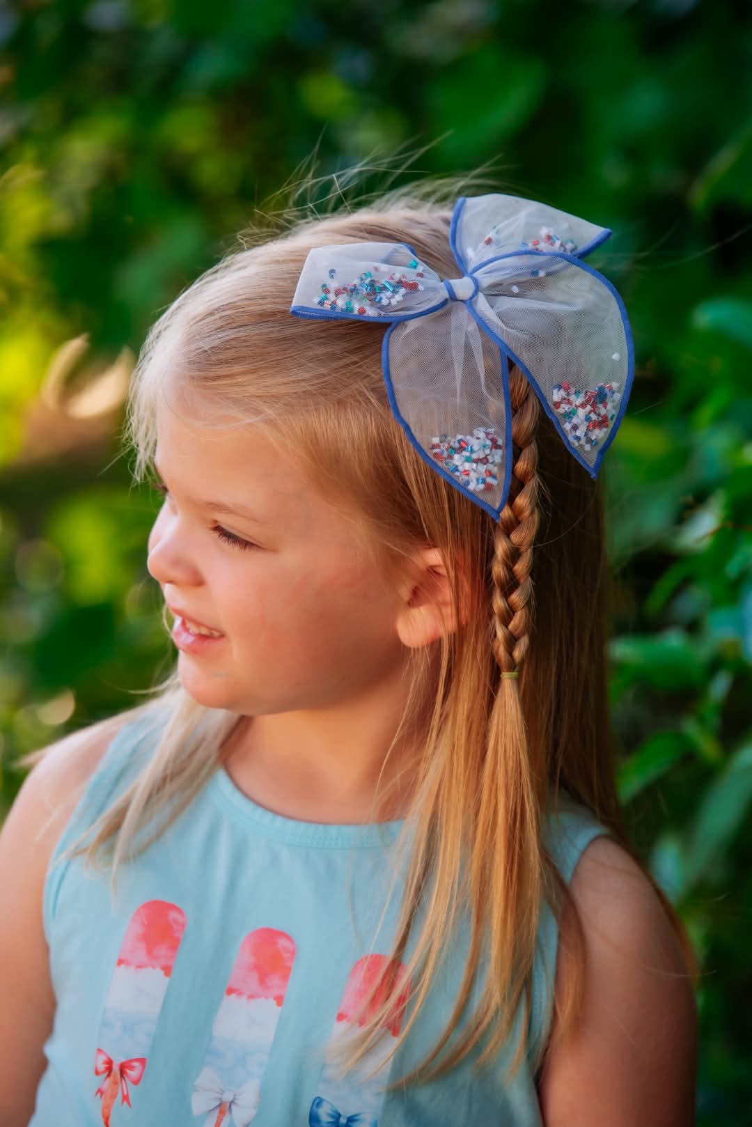 4th of July Shaker hair bows
