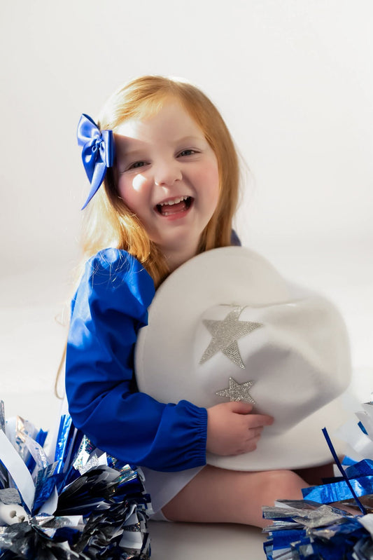 White cowboy hat with bling stars
