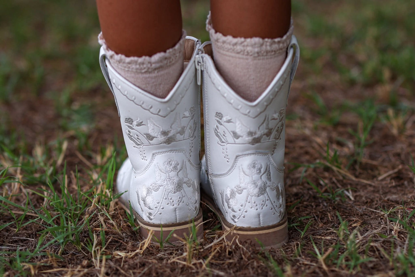 Embroidered floral cowboy boots Mom and me match