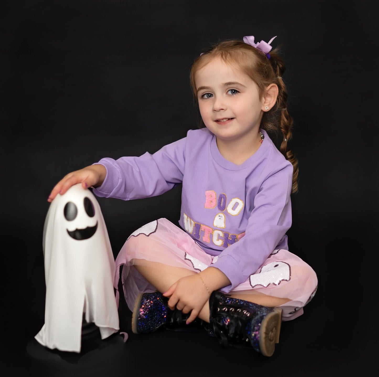 Boo Witches Ghost Sweatshirt and tulle skirt set RTS