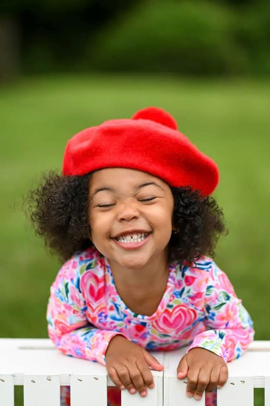 Pom painter beret child and adult match