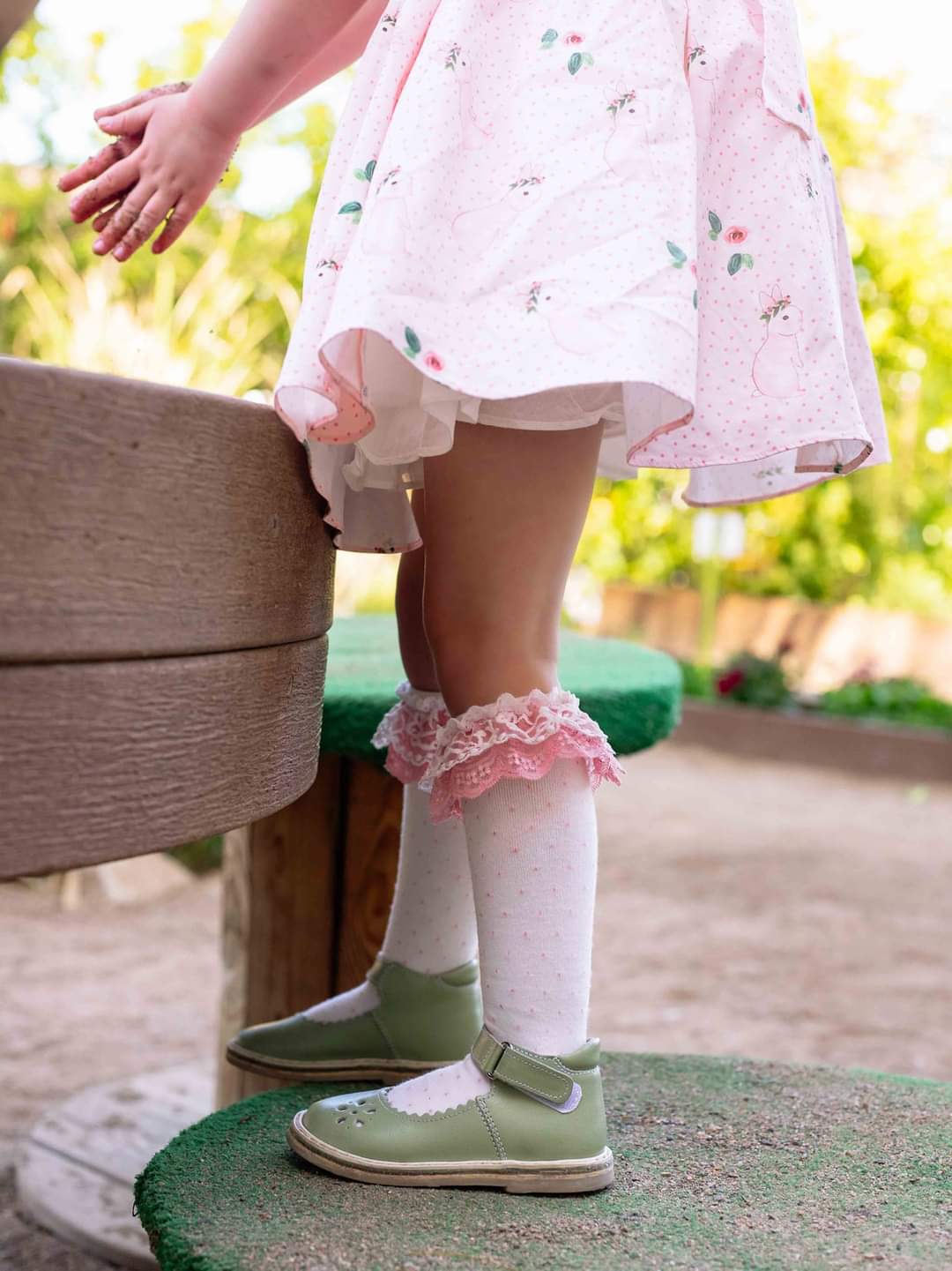 Bunny Lace Double Ruffle Socks