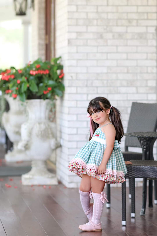 Organza bow knee high socks