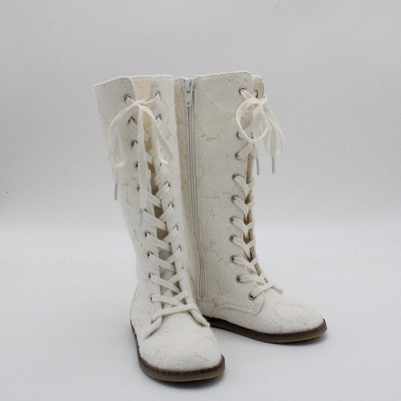 Tall Lace Boots