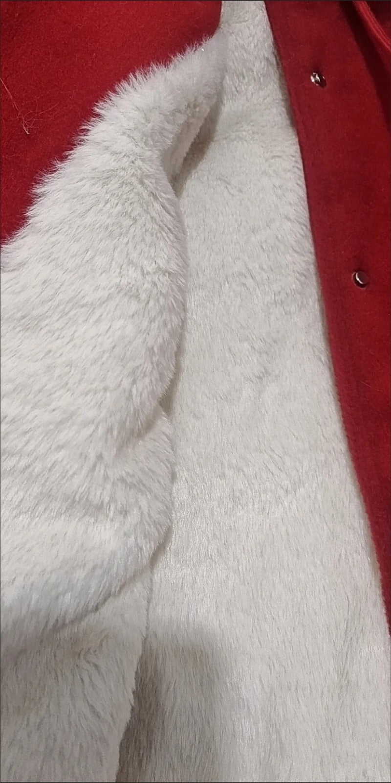 Father Christmas Fur Pom Pom Coat
