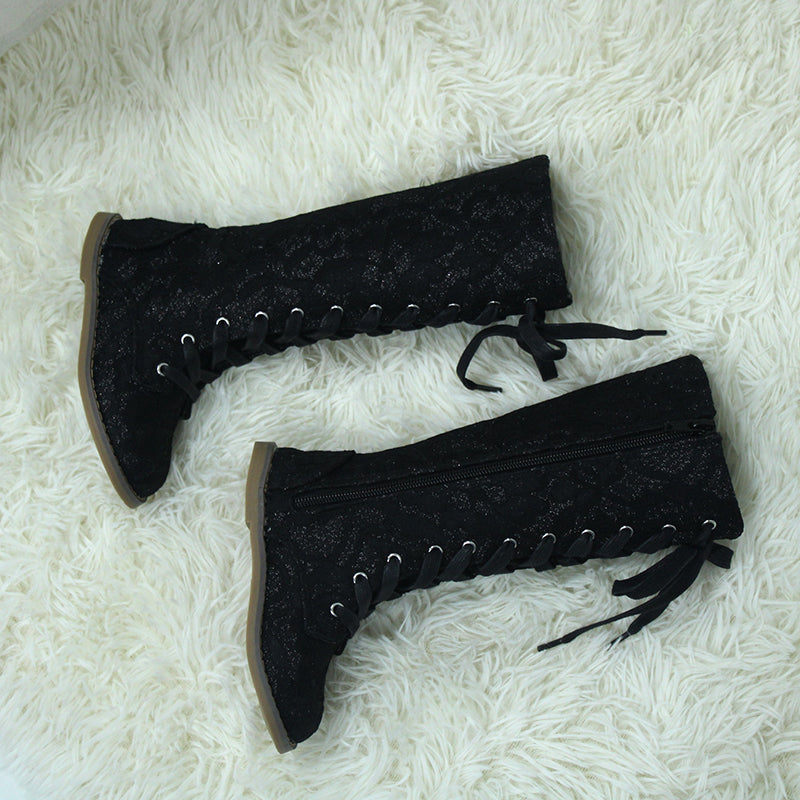 Tall Lace Boots