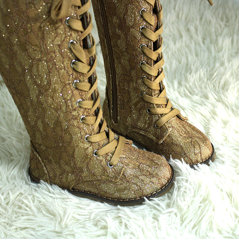 Tall Lace Boots
