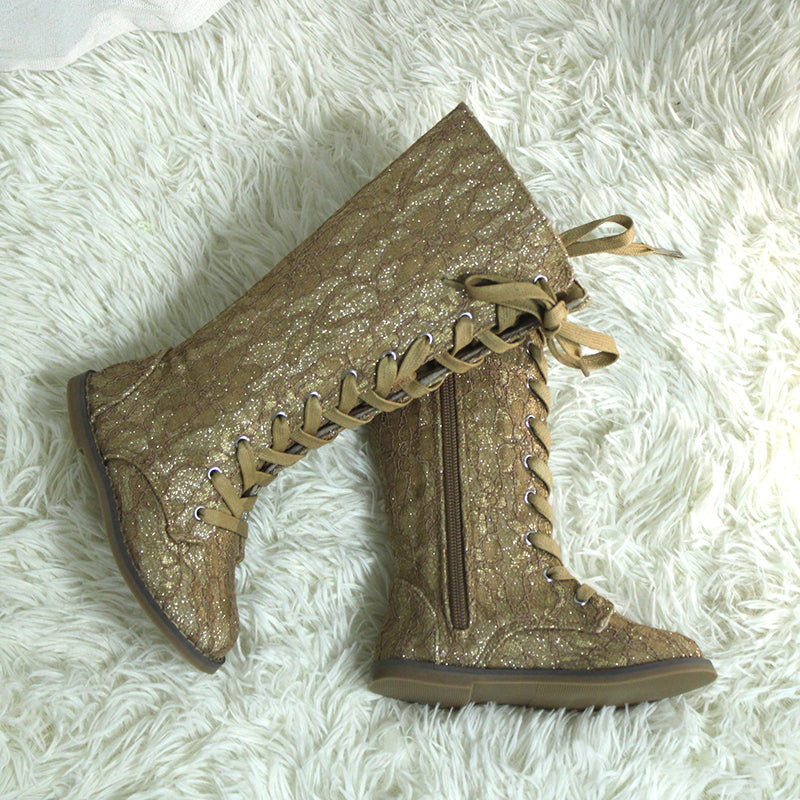 Tall Lace Boots