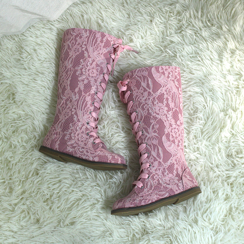Tall Lace Boots