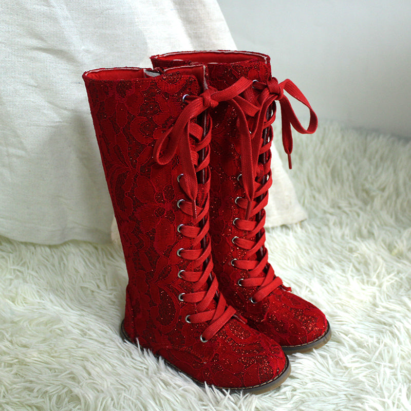 Tall Lace Boots