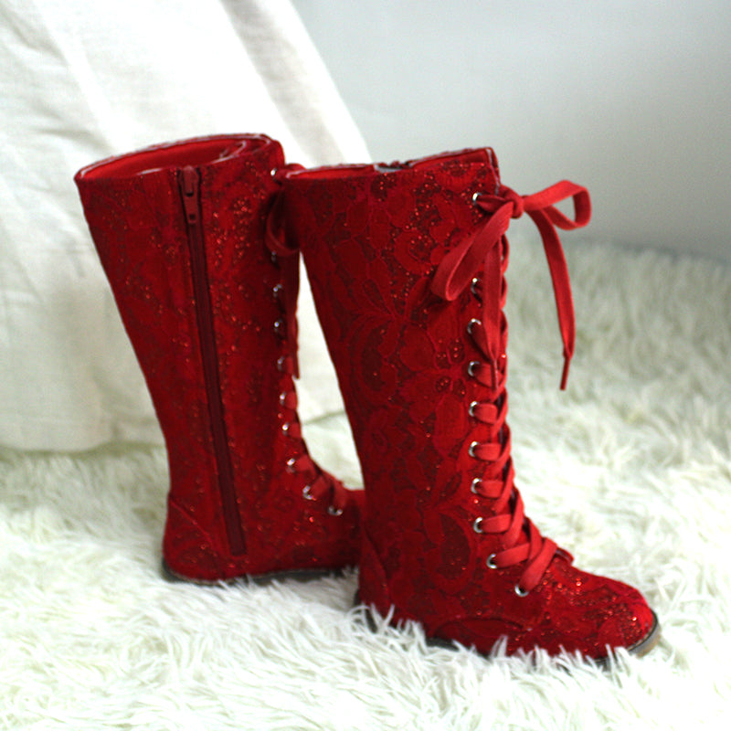 Tall Lace Boots