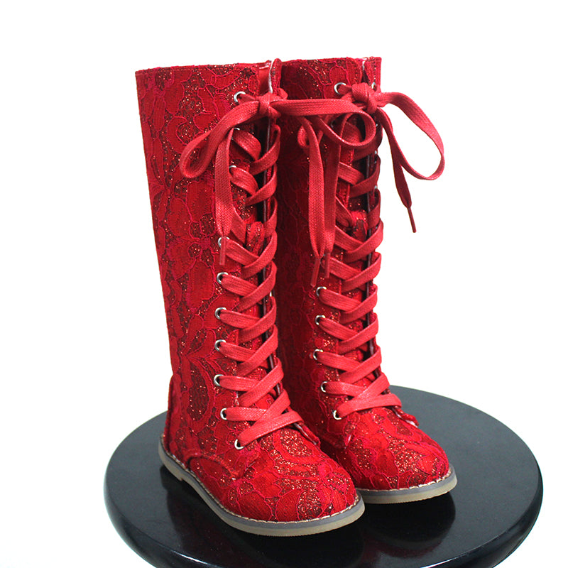 Tall Lace Boots