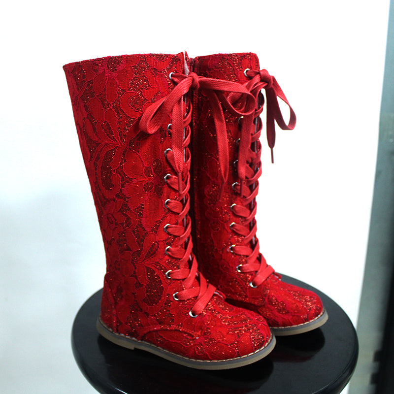 Tall Lace Boots