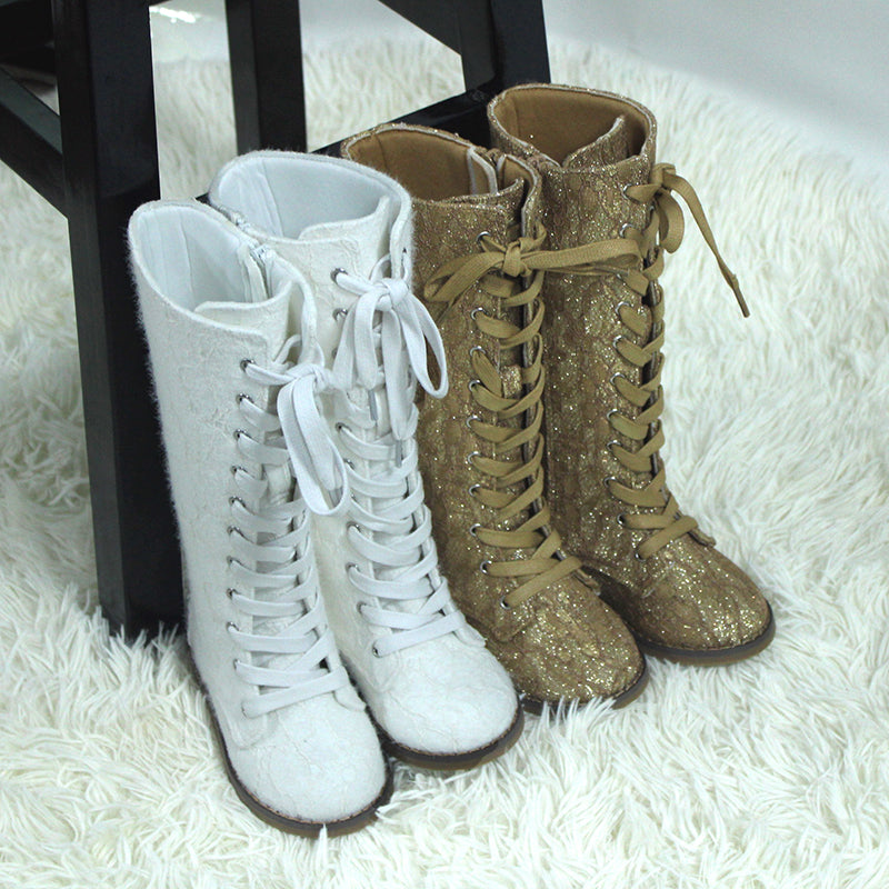 Tall Lace Boots