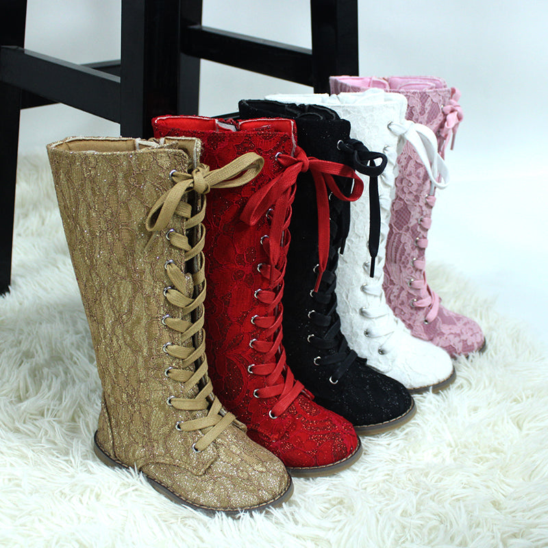 Tall Lace Boots
