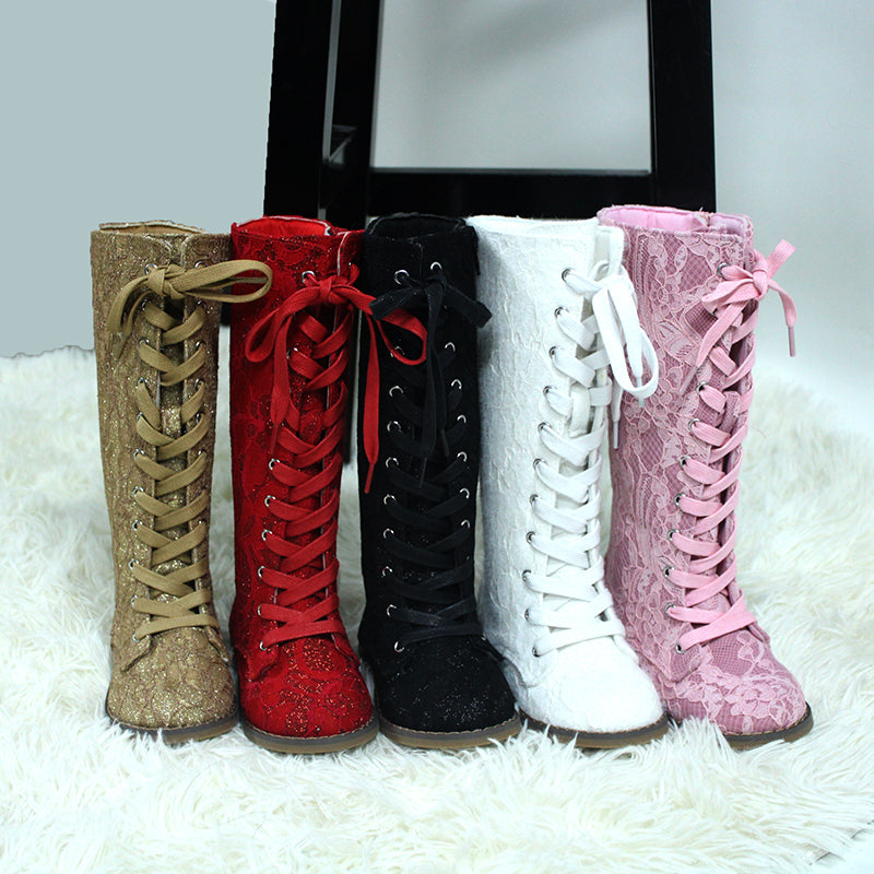 Tall Lace Boots