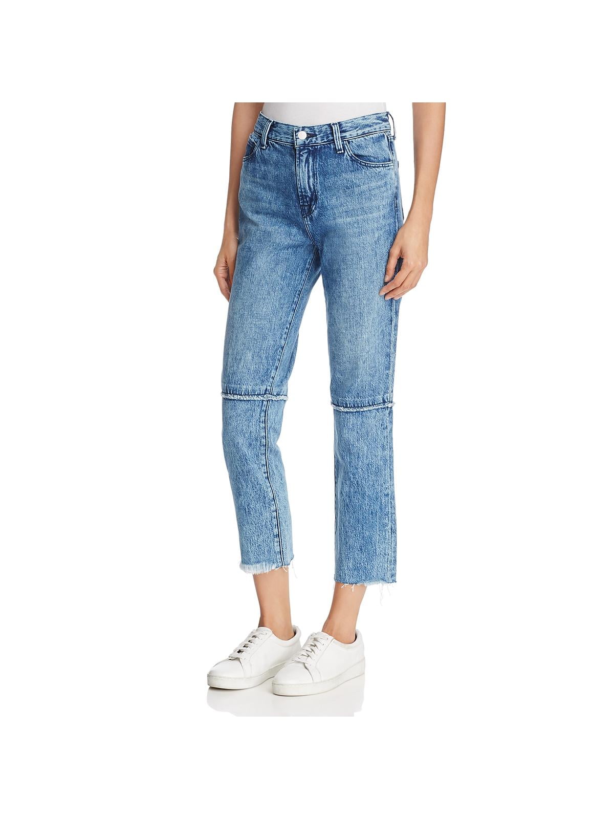 J Brand Womens Ruby High Rise Whisker Wash Cropped Jeans
