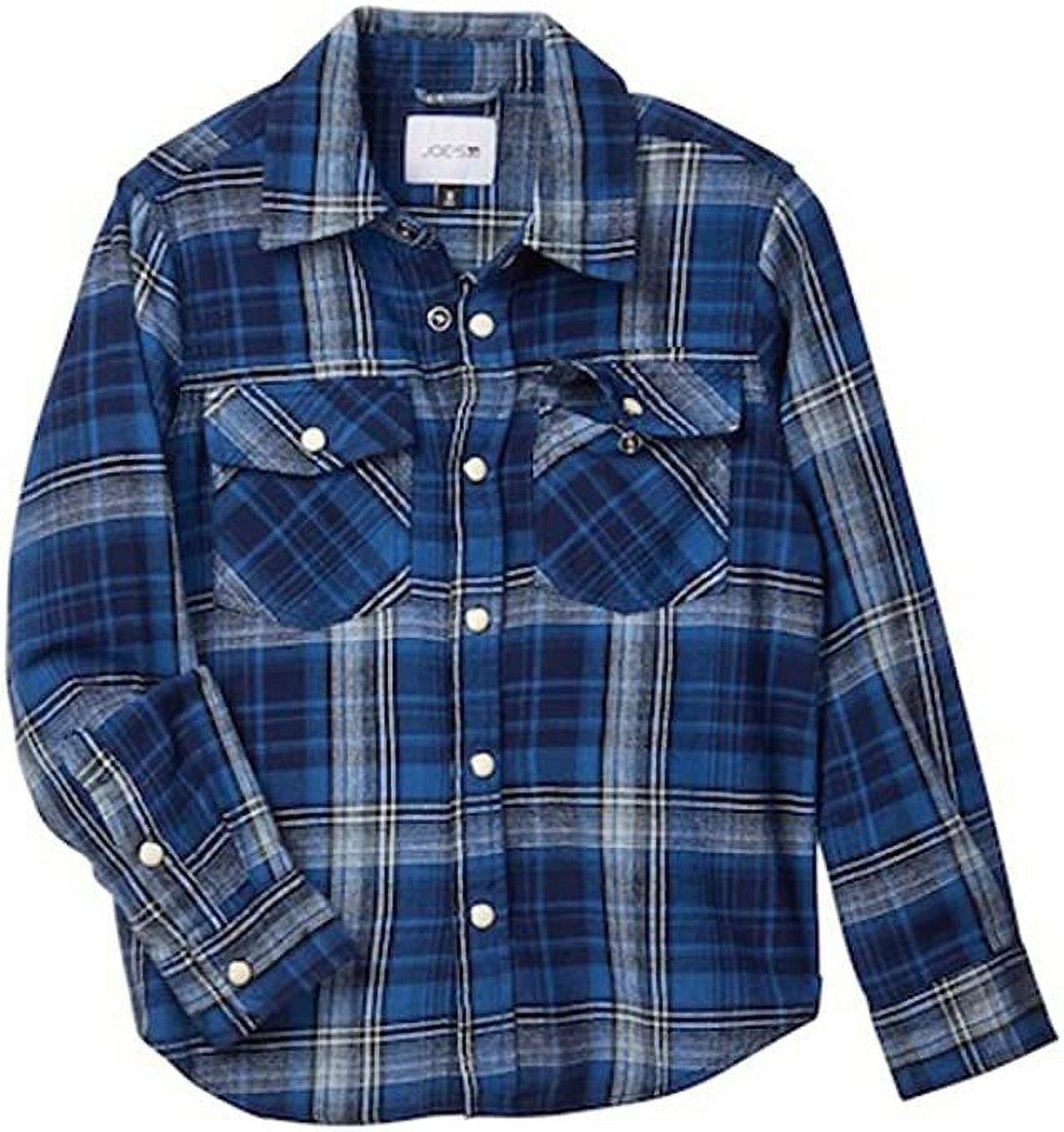 Joe's Jeans Plaid Twill Weave Shirt (Little Boys) Navy, Large