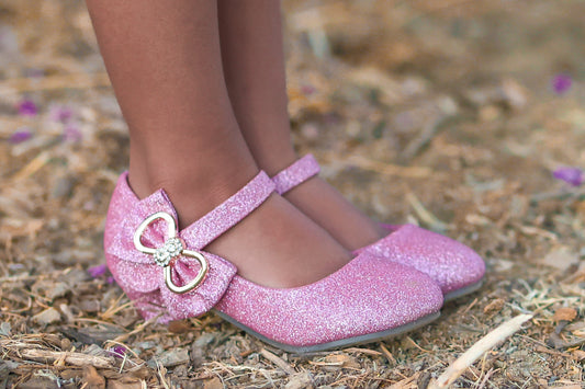 Royal sparkle bow heels