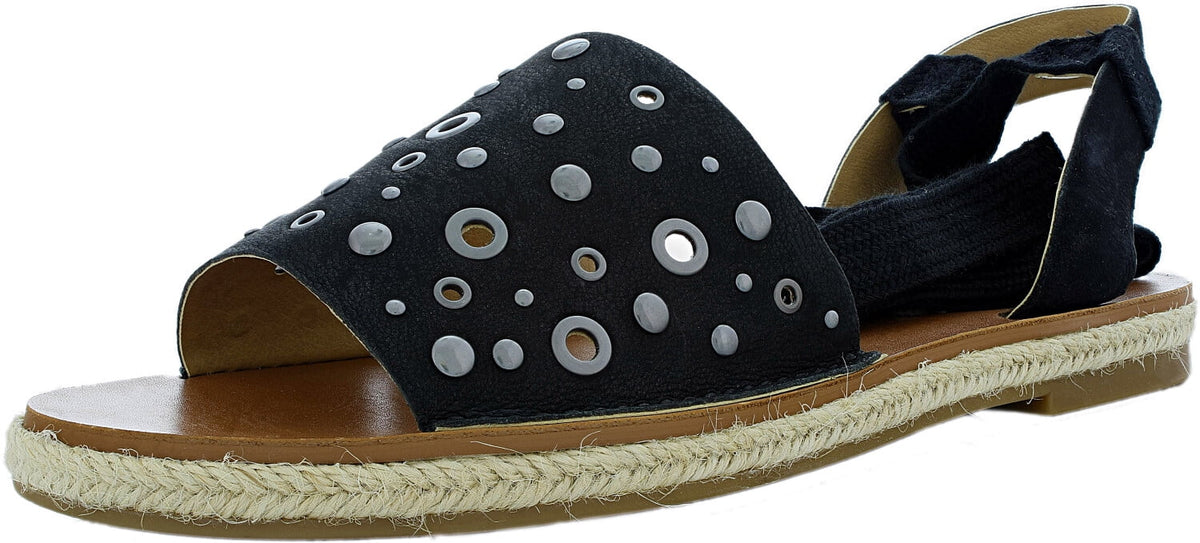 Lucky Brand Women's Daytah2 Leather Black Sandal - 9.5 M