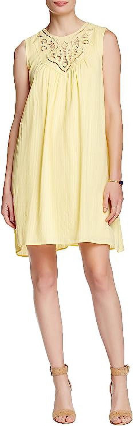 Max Studio Embroidered Cutout Shift Dress Medium