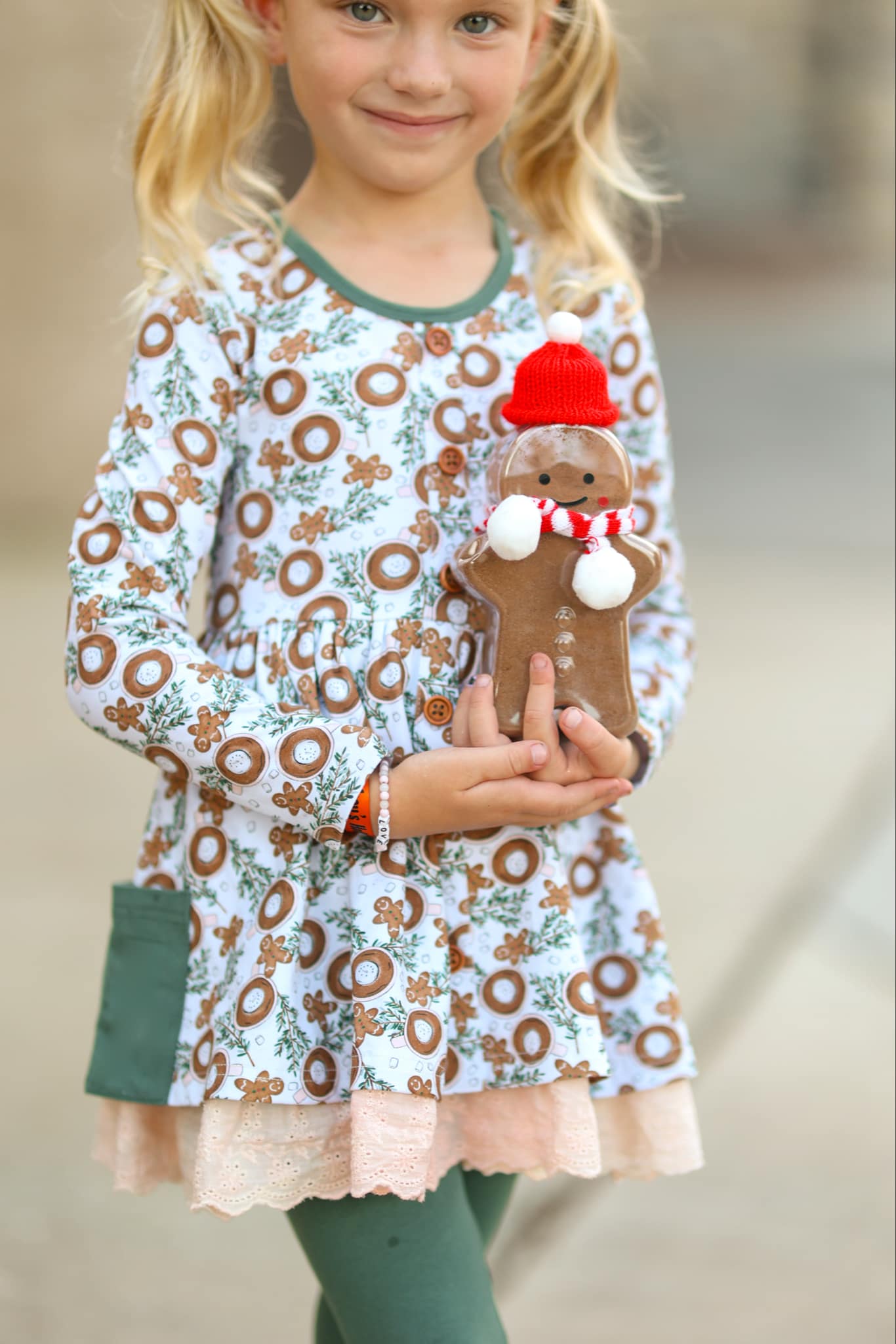 Crochet gingerbread Hair clips