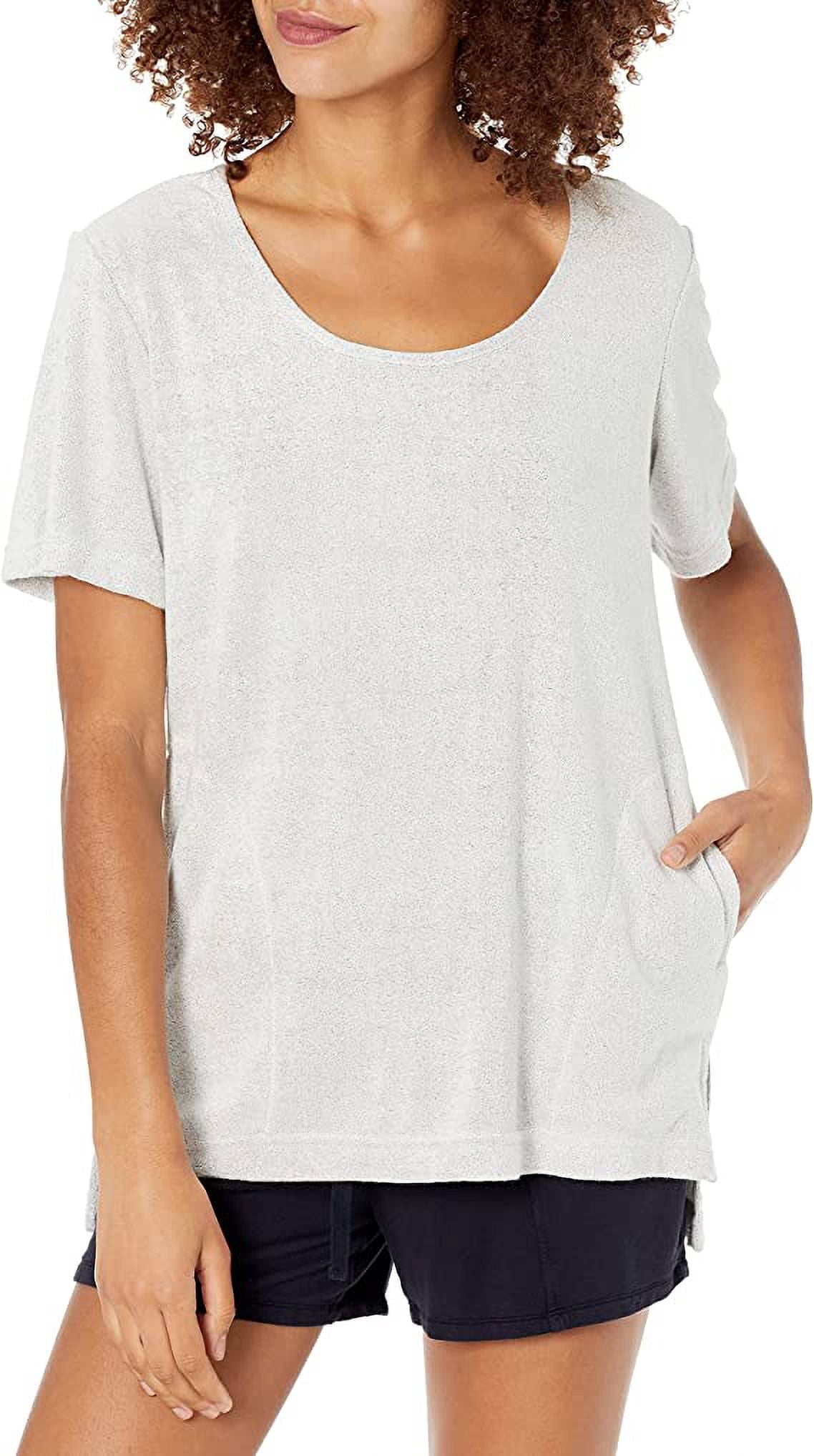 N Natori womens Terry Lounge Top, m, Grey