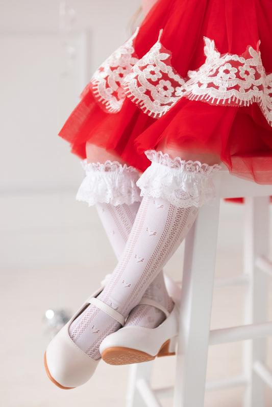 Cherie Amour Heart lace stocking