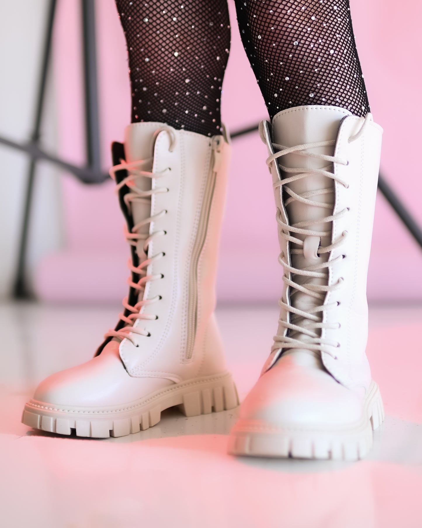 Kpop hunter tall combat boots