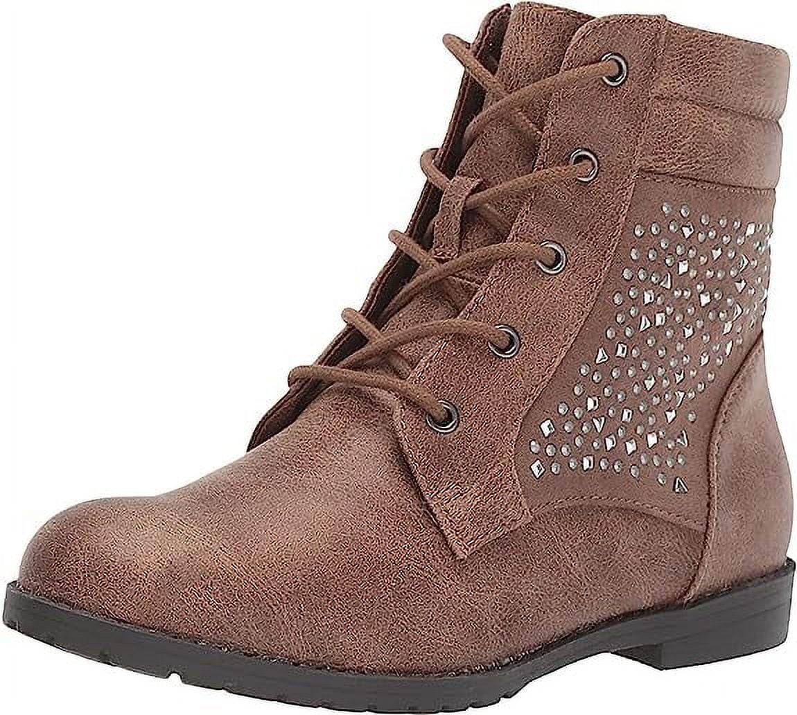 Report Kids' Helen Lace Up Boot Pre/Grade School Boots (Dark Taupe) - Size 1.0 M