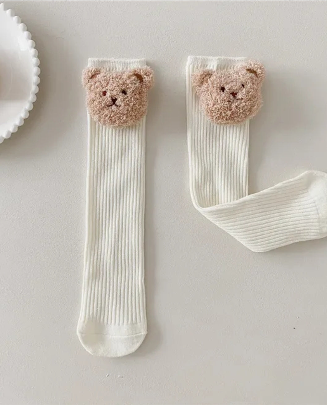 Teddy bear face socks