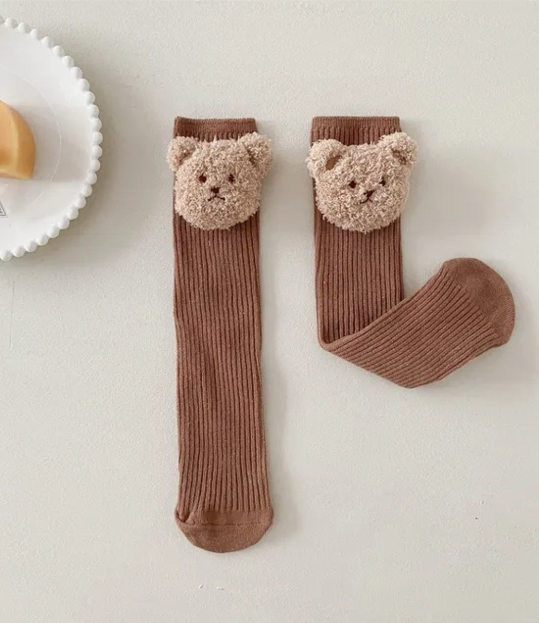 Teddy bear face socks