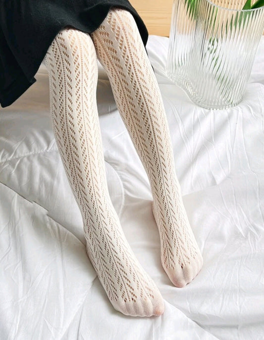 Emma tights white, cream, black pre-order