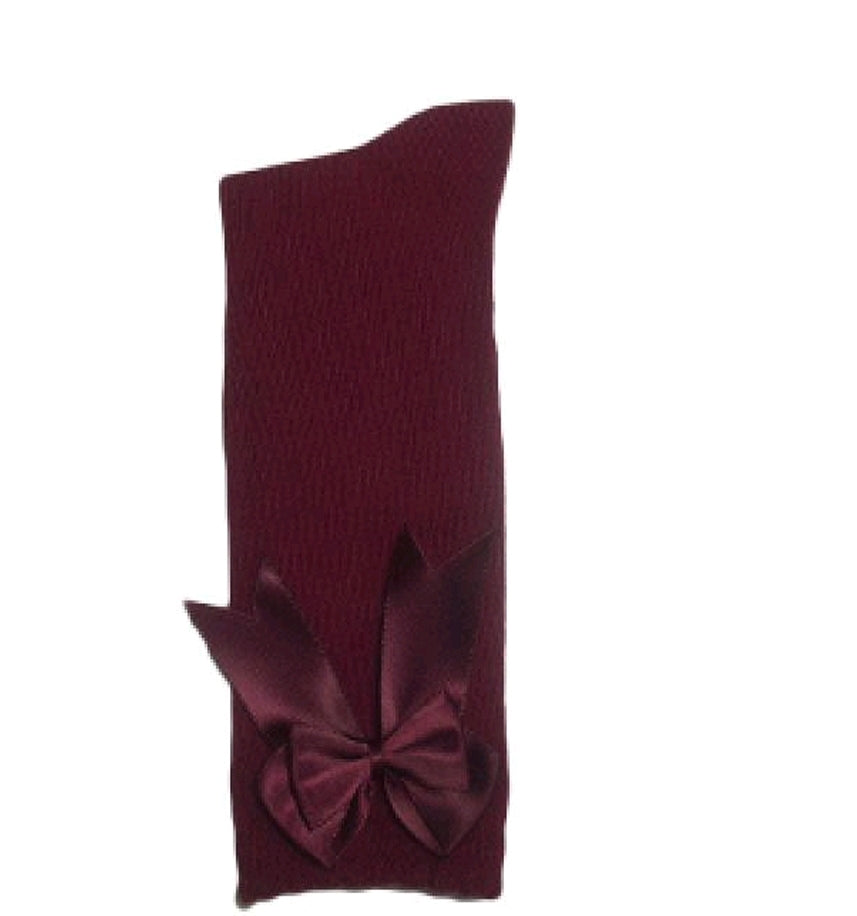 Double bow knee high socks RTS