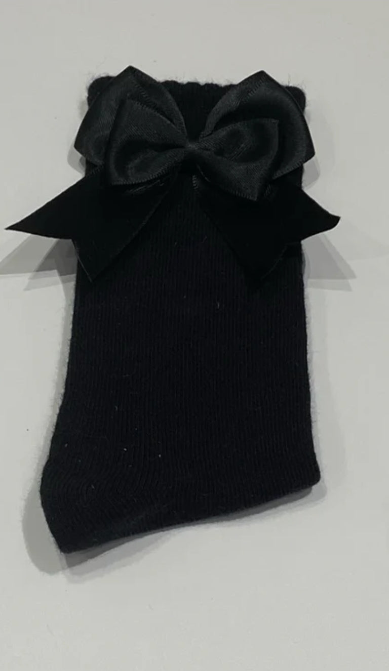 Double bow knee high socks RTS