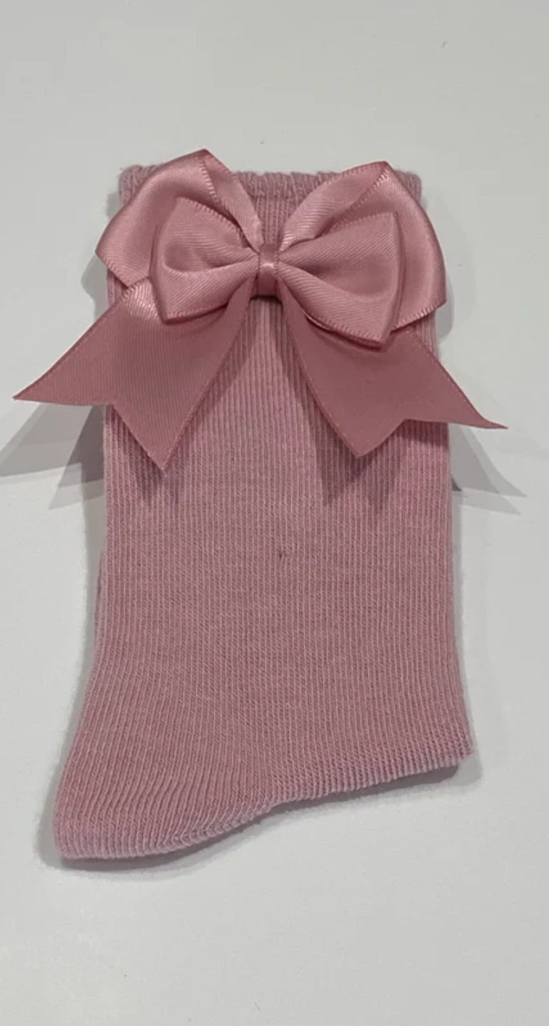 Double bow knee high socks RTS