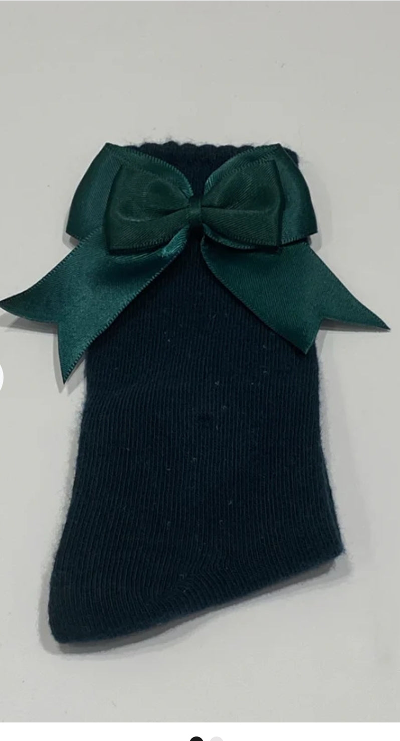 Double bow knee high socks RTS