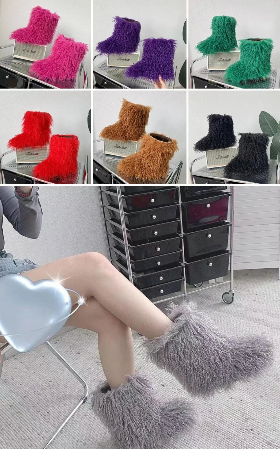 Mean one fur boots Adults