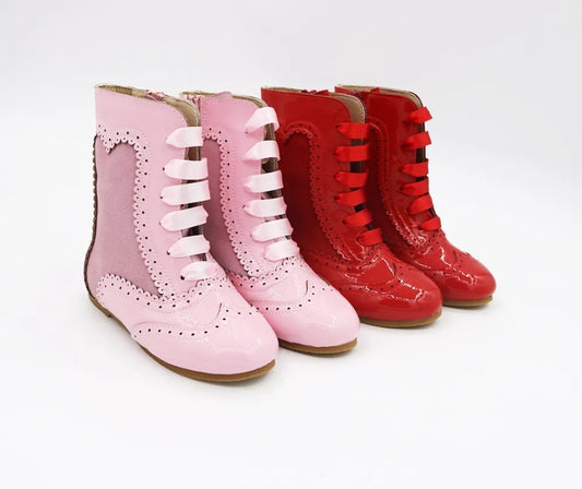 Esmeralda Spanish patent and suede boots