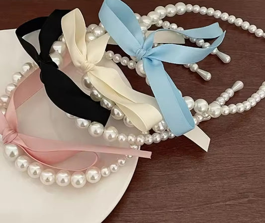 Pearl bow headband
