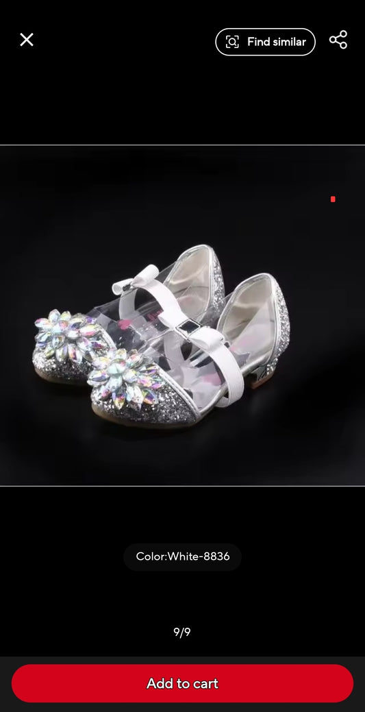 Glass slipper princess shoes