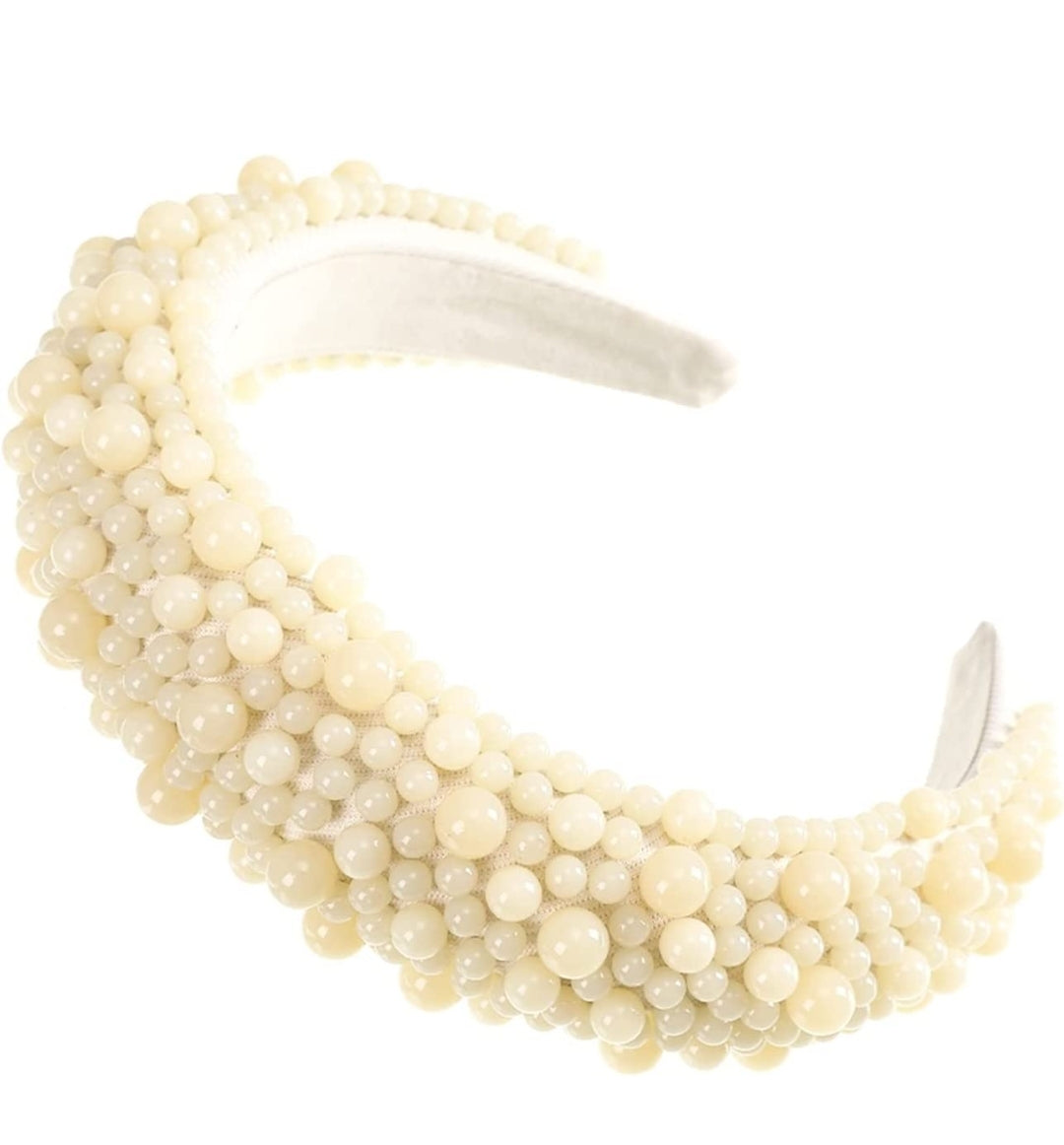 Sea glass beaded headband