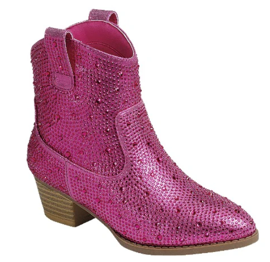 Hot Pink Outlaw Sparkle Boots RTS