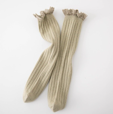 Fall lace top socks