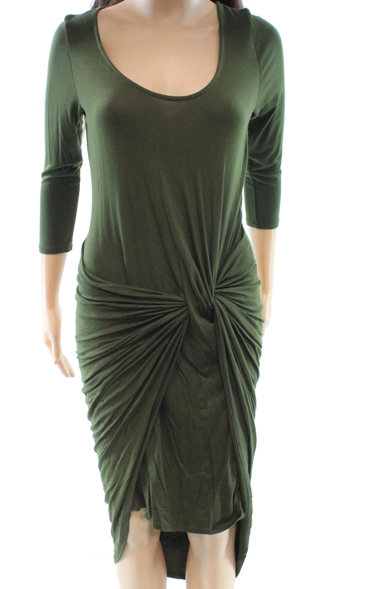 The Vanity Room NEW Green Women's Size Medium M Asymmetrical Hem Dress
