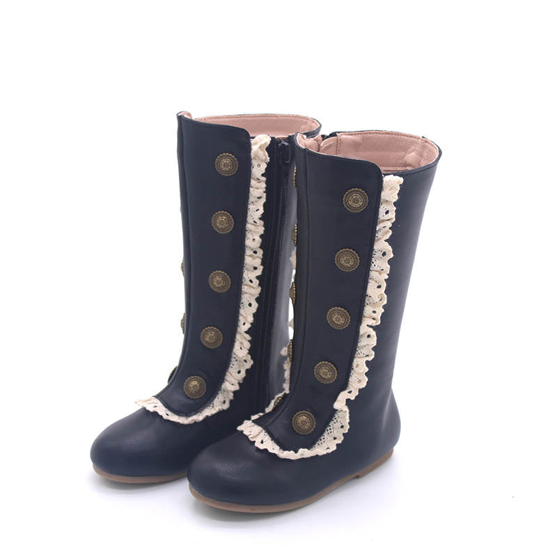 Analise Leather Button Boots
