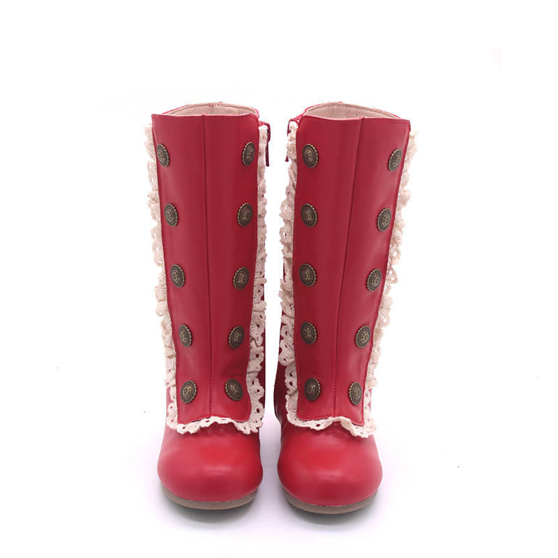 Analise Leather Button Boots