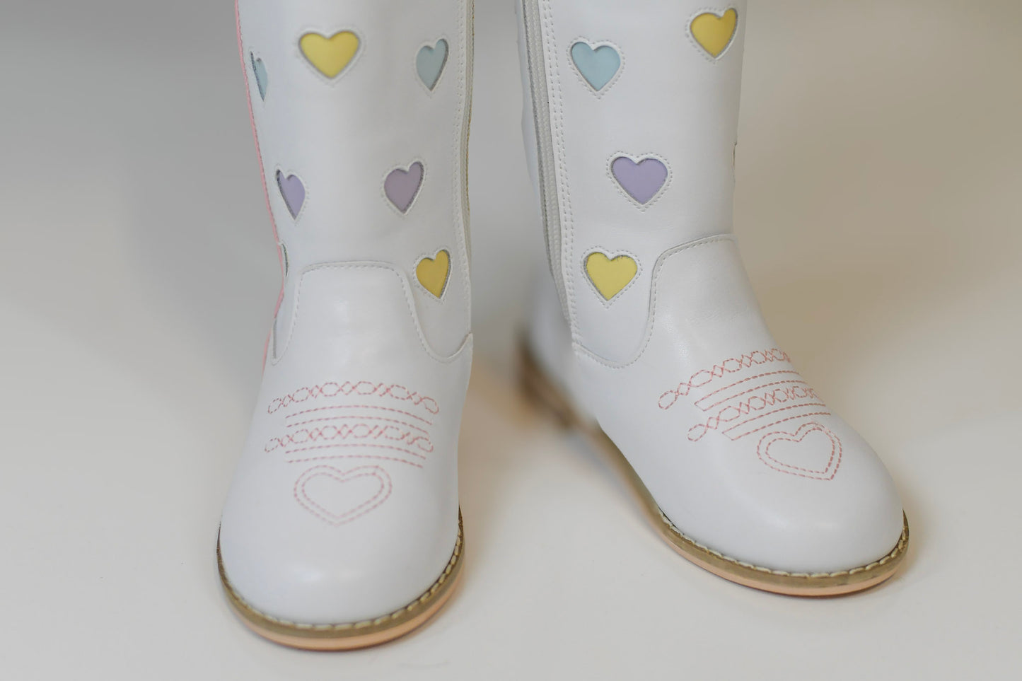 Confetti hearts embroidered cowboy boots